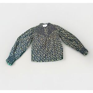 The Shirt by Rochelle Behrens Blouse Shirt Women's XS Floral Long Sleeve Ruffle